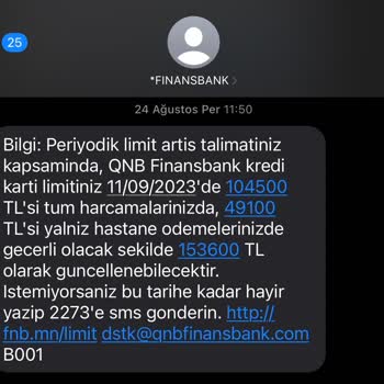 QNB Finansbank Hastane Limiti Saçmalığı