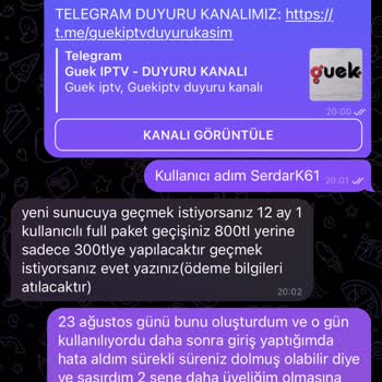 Guek IP Tv Ne Olsun İstiyorsunuz