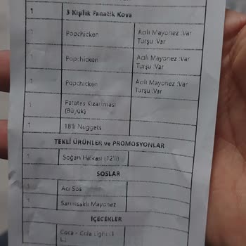 Popeyes 3 Saat Beklemiş Bayat Tavuk Gönderdi!