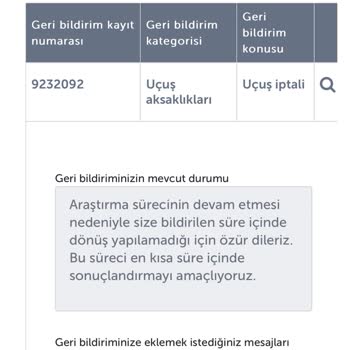 THY Geri Bildirime Çözüm Bulmaması