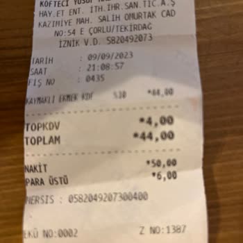 Çorlu Köfteci Yusuf'ta Kasadaki Sorun