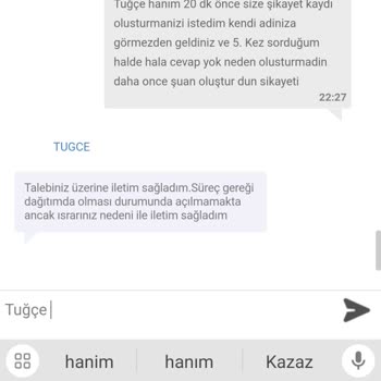 N11 Müşteri Temsilcinden Şikayetçiyim
