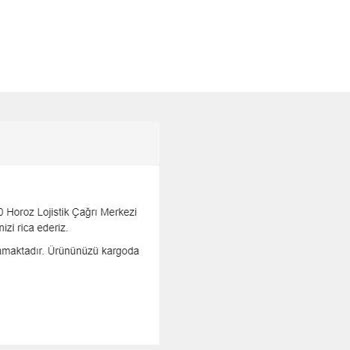 Horoz Lojistik İade Kargo Talebi...
