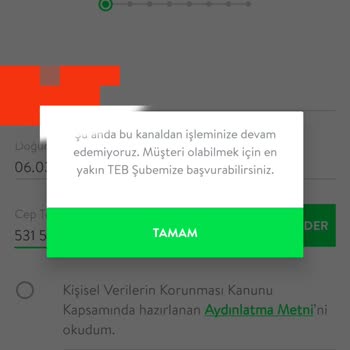 TEB, Hesap Açma Sorunu!