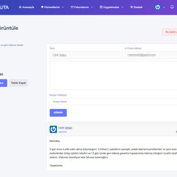 Cenuta Hosting Ayıplı Hizmetlerin İadesini Yapmıyor