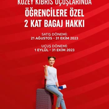 THY KKTC Uçuşları Öğrenci İndirimi+bagaj Hakkının Geçerli Olmaması.