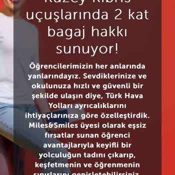 THY KKTC Uçuşları Öğrenci İndirimi+bagaj Hakkının Geçerli Olmaması.