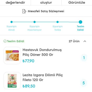 A101 Kapıda Teslim Edilmeyen Ürünler Ve Alınan Ücret