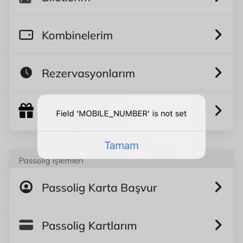 Passolig'de Telefon Numarası Bulunmuyor
