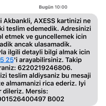 Akbank Kredi Kartımın Adresime Gelmemesi