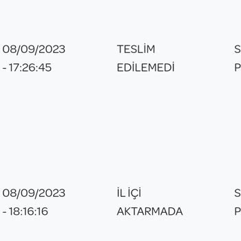 PTT Kargo Kargo Teslim Edilemedi Hatası