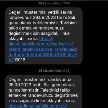 Arçelik Servis Hizmeti Vermiyor!