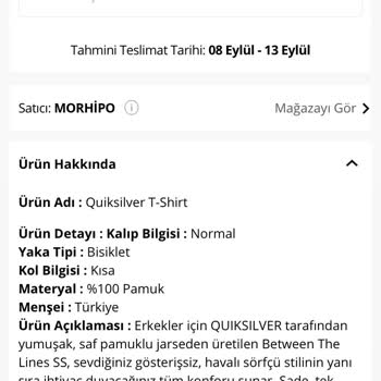 Morhipo Sitesinde Quiksilver Short Aldım Bana Tshirt Geldi -mh07792431