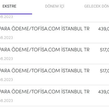 Tofisa Para İadesi Yapmaması