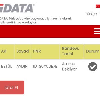 İData Ankara Aile Birleşimi Randevu Ataması