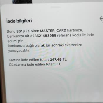Gardrops Eksik İade