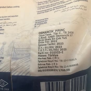 Tat Gıda Tat Osmancık Pirinç Bozuk Çıktı.