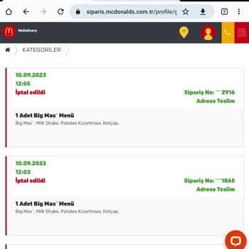 McDonald's Siparişinin Şubeler Arası Gönderi Sorunu