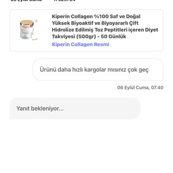 Kiperin Collagen Ürün Gönderilmemesi Mesajların Reddi