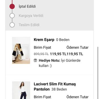 Pierre Cardin Giyim Pierre Cardin Online Alışveriş Memnuniyetsizliği