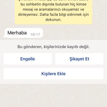 WhatsApp Tanımadığım Yabancı Birinden Mesaj