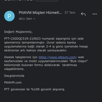 Epttavm Para İadesi
