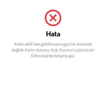 Papara Kartımı Aktif Edemiyorum