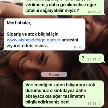 Aisha's Design Ücret İadesi Sağlanmadı
