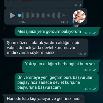 TEGV Burs Başvurusuyla İlgili Sorun
