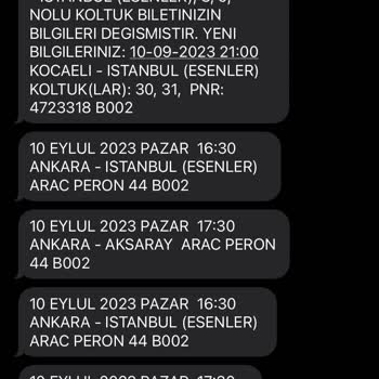 Yeni Aksaray Koltuk Yeri Değişimi