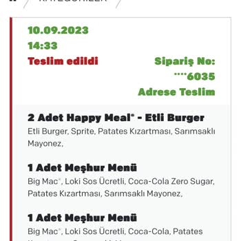 McDonald's Teslim Edilmeyen Oyuncak