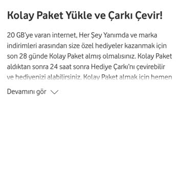 Vodafone Yanımda Çark Çevirememe