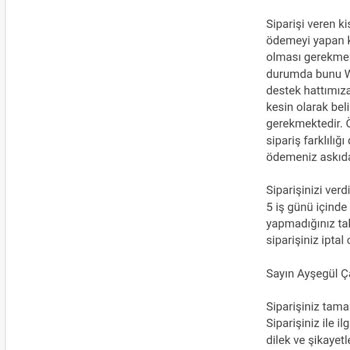 Arya Gross 15 Gün Oldu Kargolama Yapılmadı