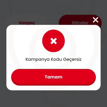 Nutella Kampanya Kodu Geçersiz Yazısı