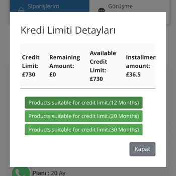 Eva AVM Limit Artışı Talebi