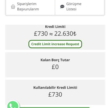 Eva AVM Limit Artışı Talebi