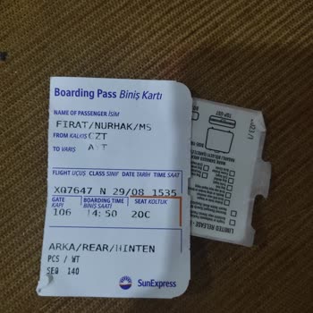 SunExpress Hava Yolları XQ7647 PNR Numaralı Gaziantep -Antalya Uçuş Mağduru