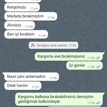 AGT Kurye (aynigunteslim.com) Kurye Bana Kişisel Olarak Mesaj Yazdı