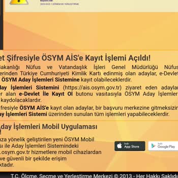 ÖSYM Başvuruya Engel Durumlar