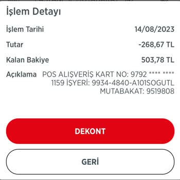 A101 Söğütlüçeşme Mağazasından Fazla Ödeme Alınması
