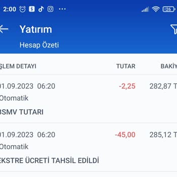 İş Bankası Yatırım Hesabı Ekstre Ücreti