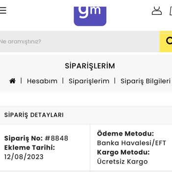 Geldimarket Sipariş Mağduruyum!