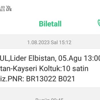 Vodafone Seyahat Yanımda Otobüs Bileti İptalinin Ücretinin Yatmaması