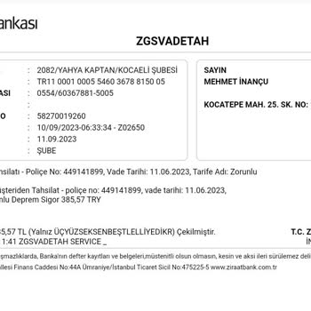 Satmış Olduğum Evin DASK'ının Benden Alınması