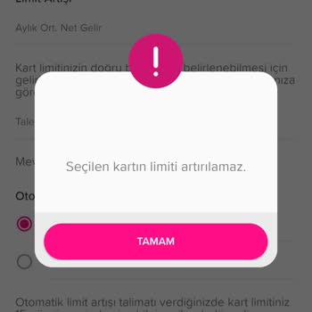 İş Bankası Keyfe Göre Kredi Kartı Limiti Artışı Kısıtlaması