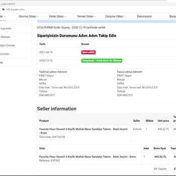 Evform Firması Ürünümü Göndermedi