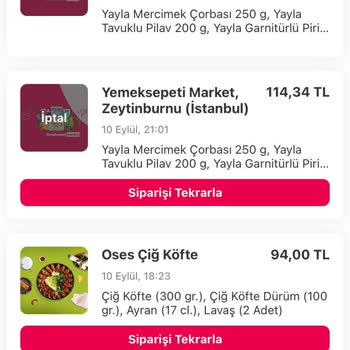 Yemeksepeti 'nin Kafasına Göre Ürün İptali