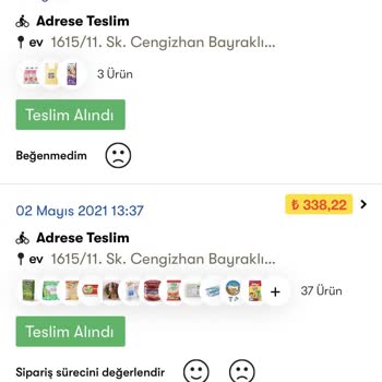 Şok Net Siparişimin Teslim Edilmeden İade Edilmesi