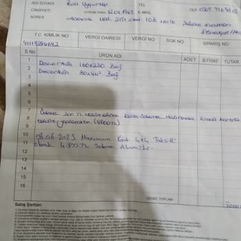 Bellona Bayiinden Alınan Gümüşsuyu Halı Ücret İadesi