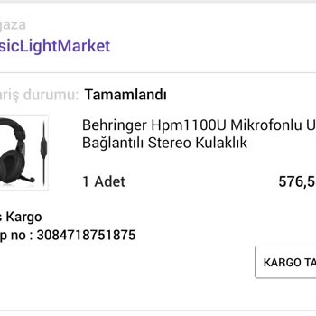 Music Light Market Usulsüz İade Reddi